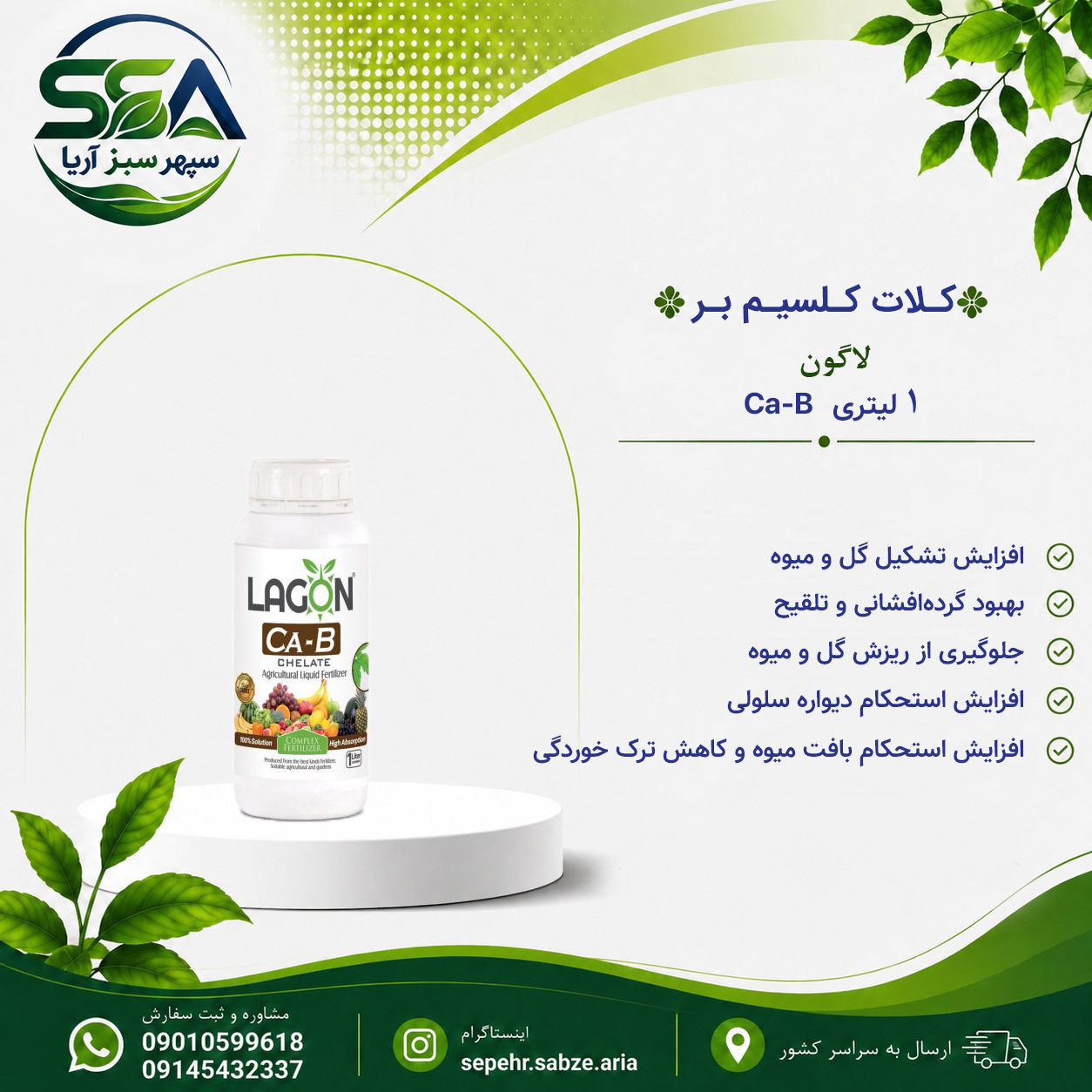 کود کلات کلسیم بر لاگون اسپانیا 1 لیتری