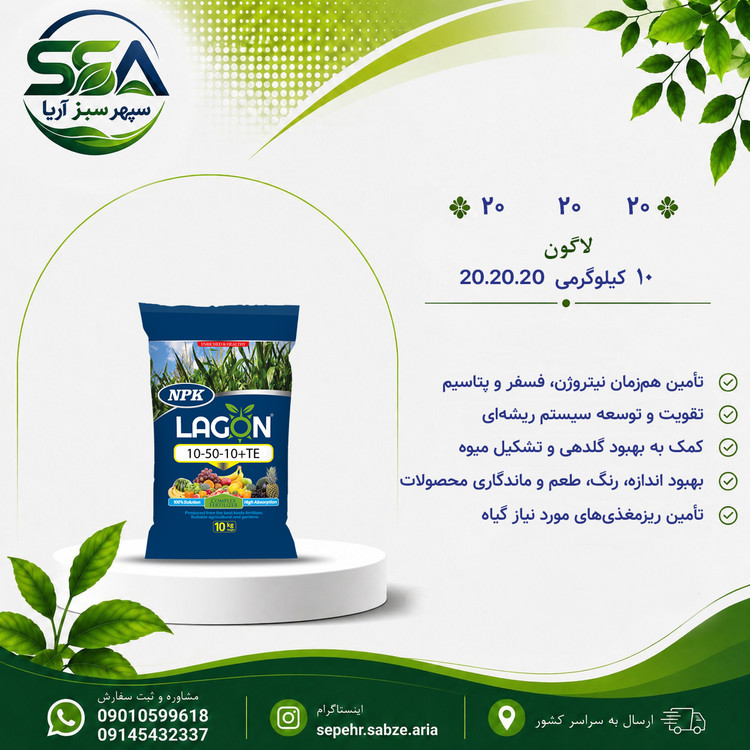کود 20-20-20 لاگون اسپانیا 10 کیلو گرمی